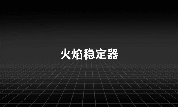 火焰稳定器