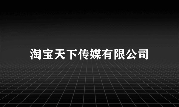 淘宝天下传媒有限公司