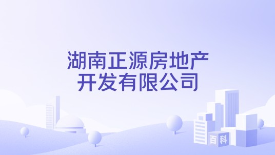 湖南正源房地产开发有限公司