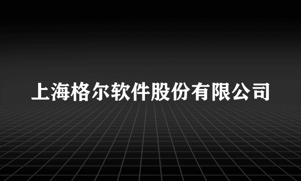 上海格尔软件股份有限公司