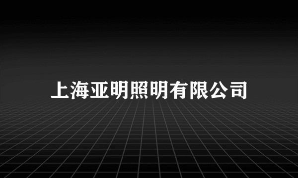 上海亚明照明有限公司