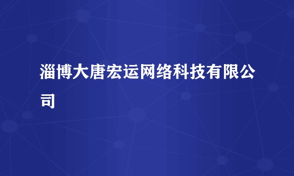 淄博大唐宏运网络科技有限公司