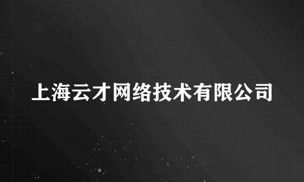 上海云才网络技术有限公司