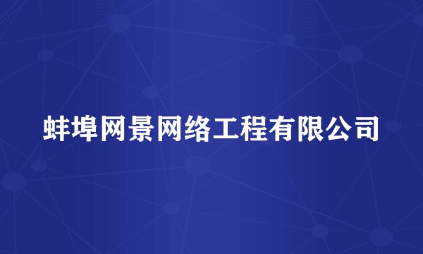 蚌埠网景网络工程有限公司