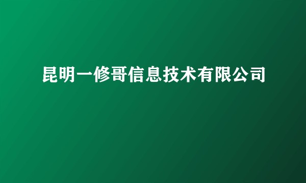 昆明一修哥信息技术有限公司