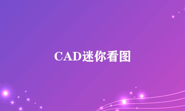 CAD迷你看图