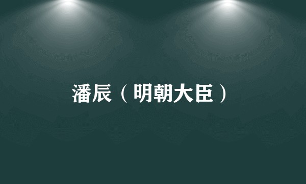 潘辰（明朝大臣）