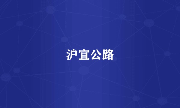 沪宜公路