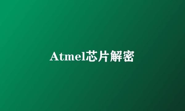 Atmel芯片解密
