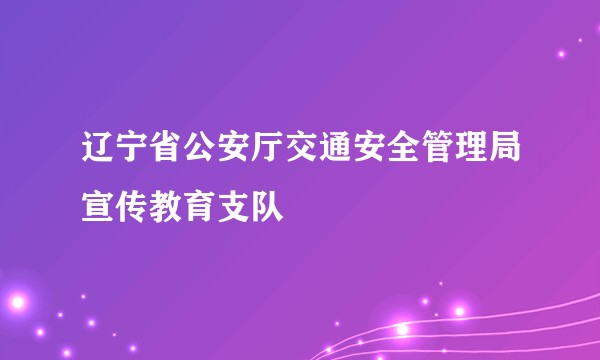 辽宁省公安厅交通安全管理局宣传教育支队