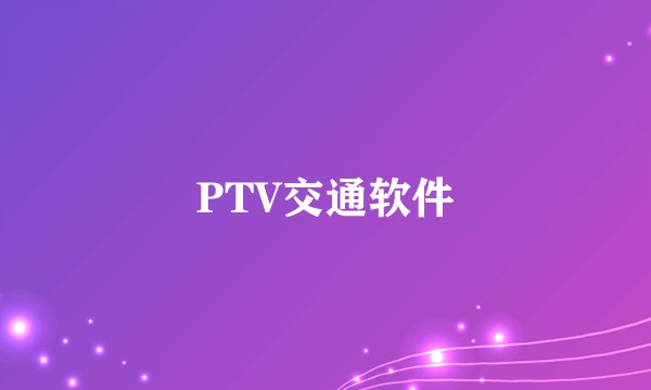 PTV交通软件