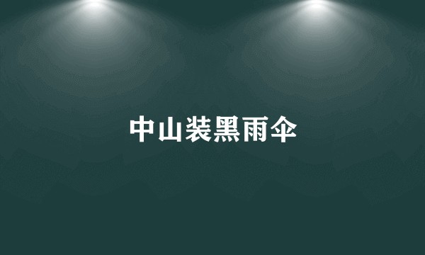 中山装黑雨伞