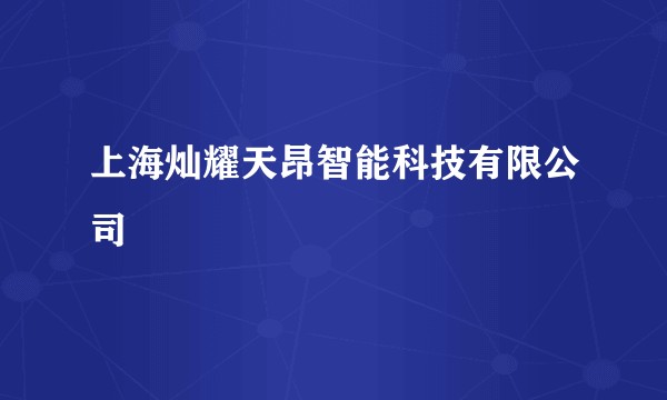 上海灿耀天昂智能科技有限公司