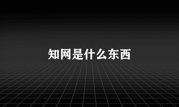 知网是什么东西