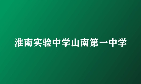 淮南实验中学山南第一中学