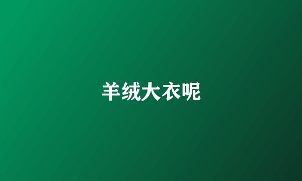 羊绒大衣呢