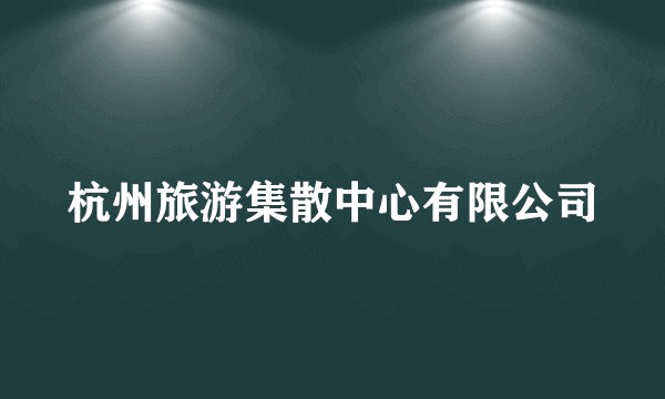 杭州旅游集散中心有限公司