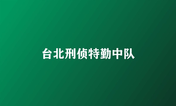 台北刑侦特勤中队