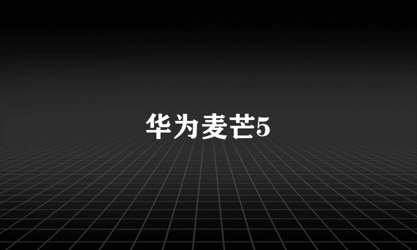 华为麦芒5