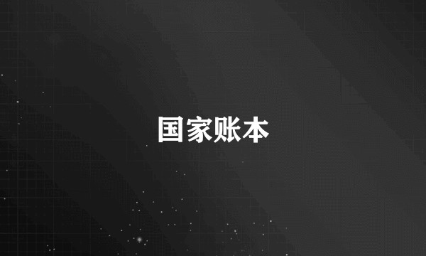 国家账本