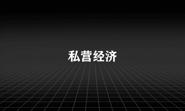 私营经济