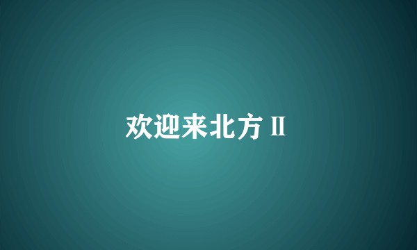 欢迎来北方Ⅱ