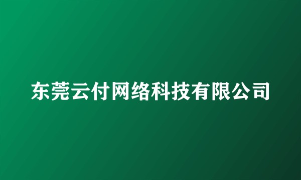 东莞云付网络科技有限公司