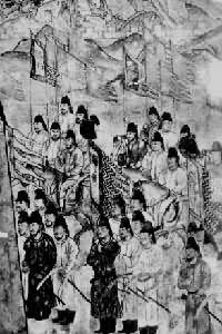 李重润墓壁画