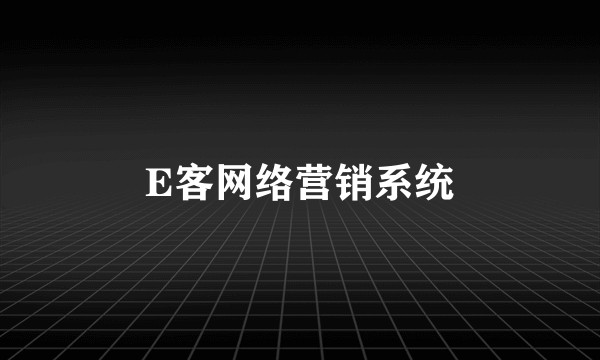 E客网络营销系统