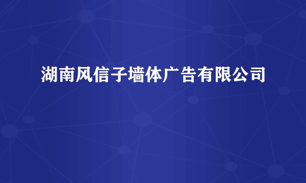 湖南风信子墙体广告有限公司