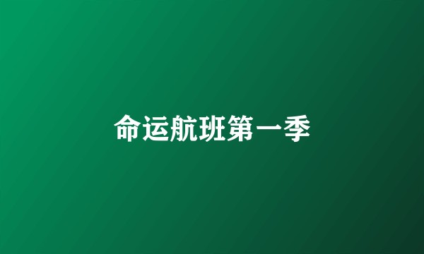 命运航班第一季