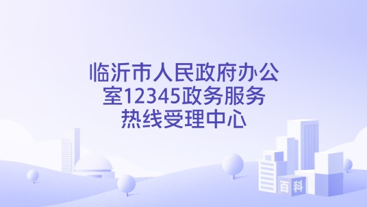 临沂市人民政府办公室12345政务服务热线受理中心
