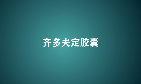 齐多夫定胶囊