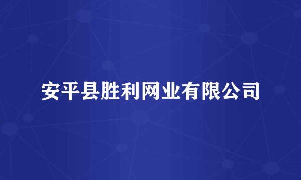 安平县胜利网业有限公司