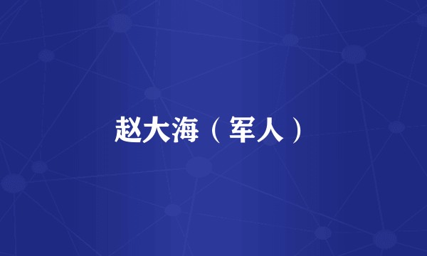 赵大海（军人）