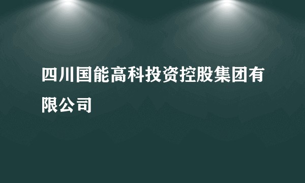 四川国能高科投资控股集团有限公司