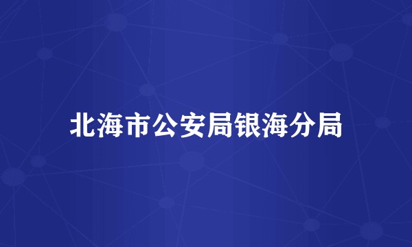 北海市公安局银海分局