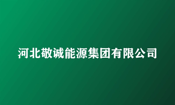 河北敬诚能源集团有限公司
