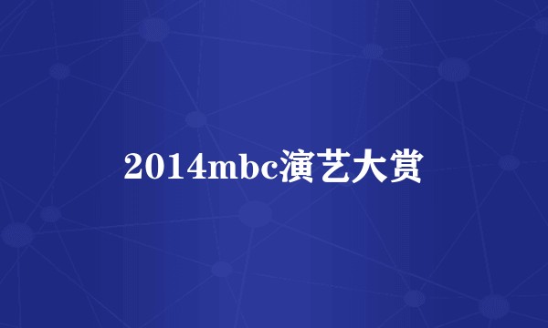2014mbc演艺大赏