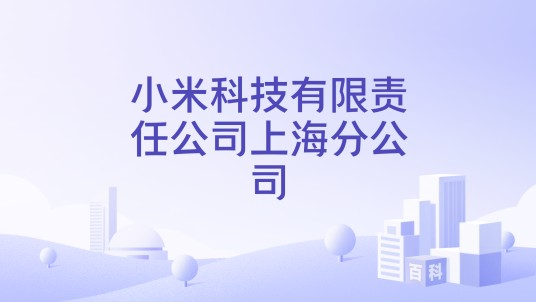 小米科技有限责任公司上海分公司