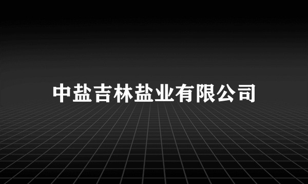 中盐吉林盐业有限公司