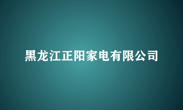 黑龙江正阳家电有限公司