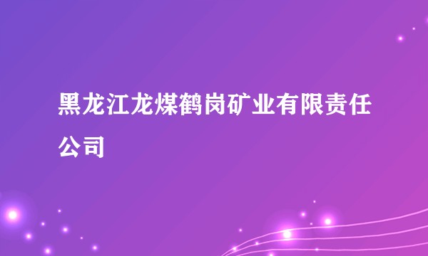 黑龙江龙煤鹤岗矿业有限责任公司
