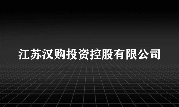 江苏汉购投资控股有限公司