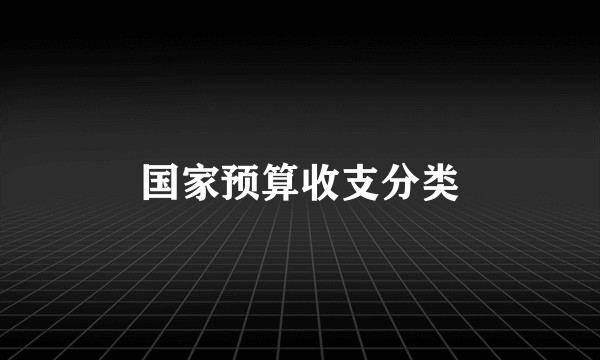 国家预算收支分类