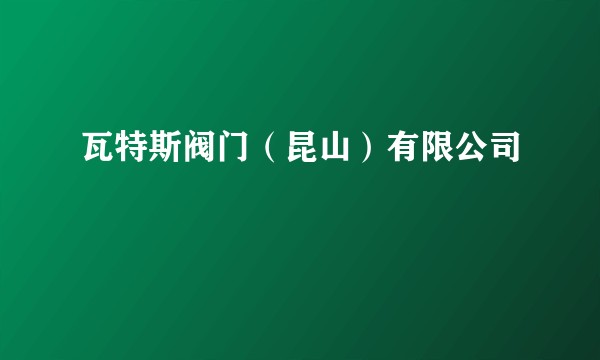 瓦特斯阀门（昆山）有限公司