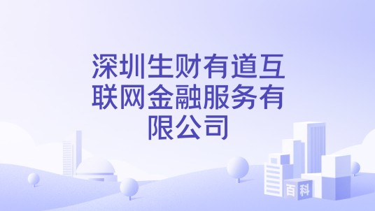 深圳生财有道互联网金融服务有限公司