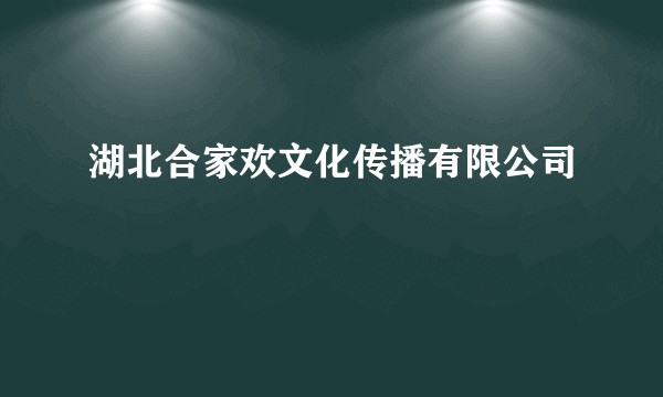 湖北合家欢文化传播有限公司