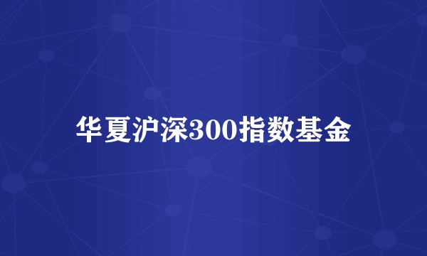 华夏沪深300指数基金