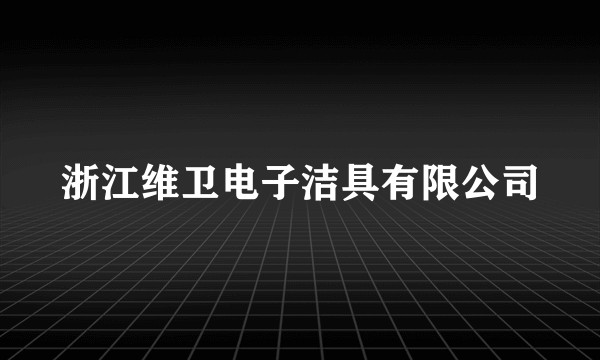 浙江维卫电子洁具有限公司